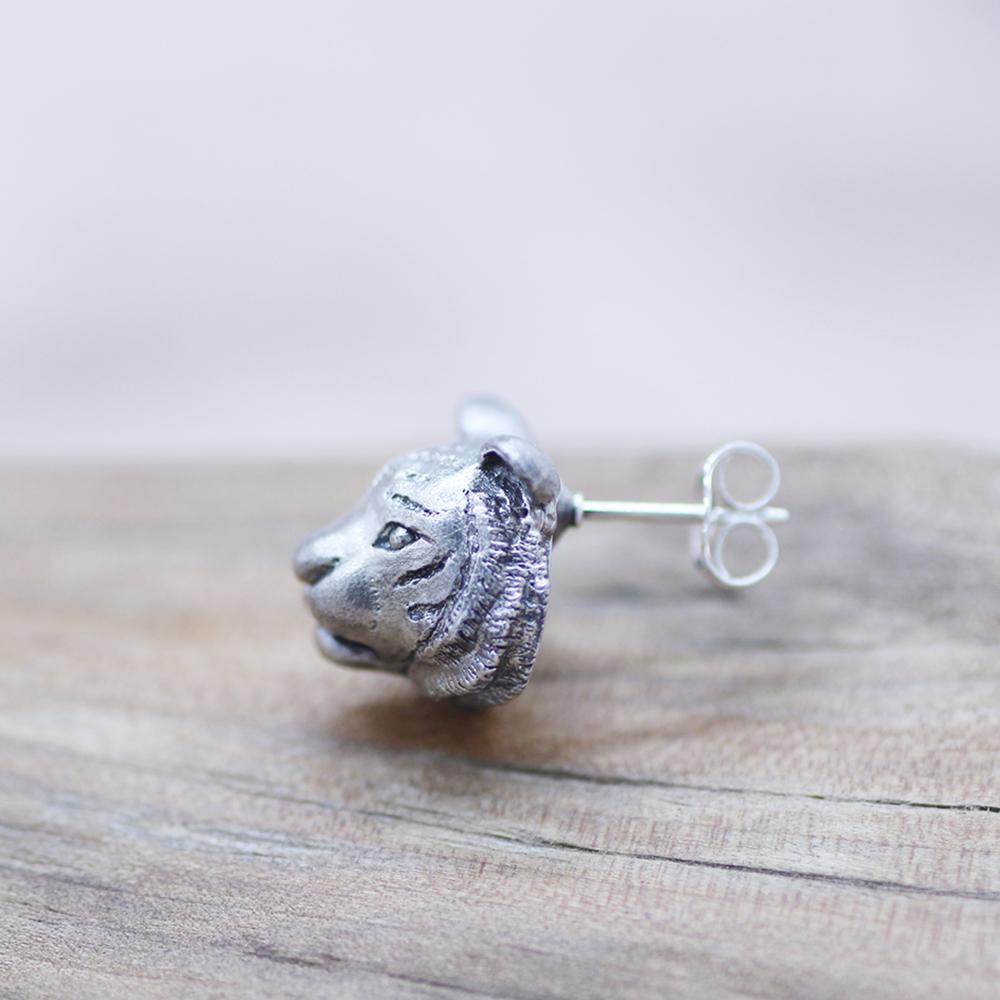 トラのシルバーピアス/阿吽のトラ（両耳） | 5枚目