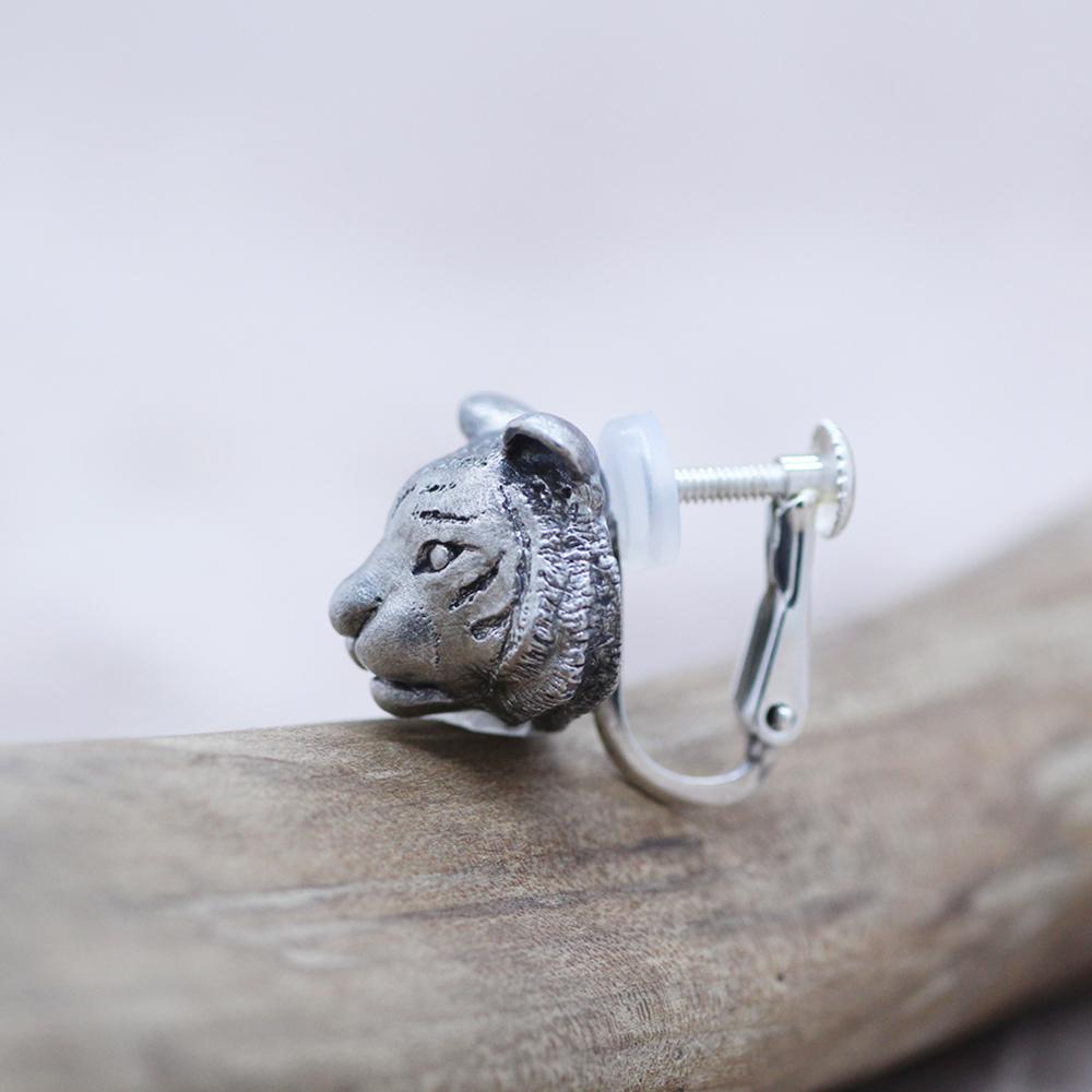 トラのシルバーイヤリング/阿吽のトラ（両耳） | 5枚目